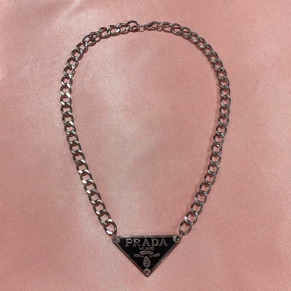 Repurposed Prada Logo from Prada Bag